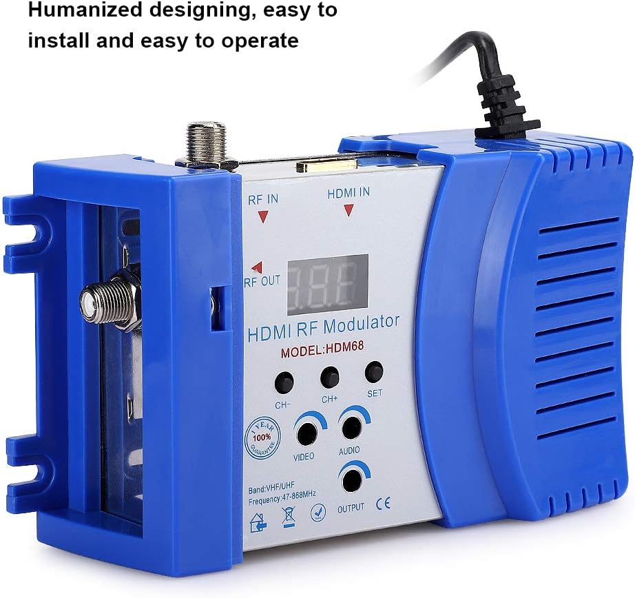 Modulatore HD, HDM68 Analogico HDMI RF VHF/UHF Frequenza Accessori per Computer Modulatore, 47-868 MHz - immagine 3