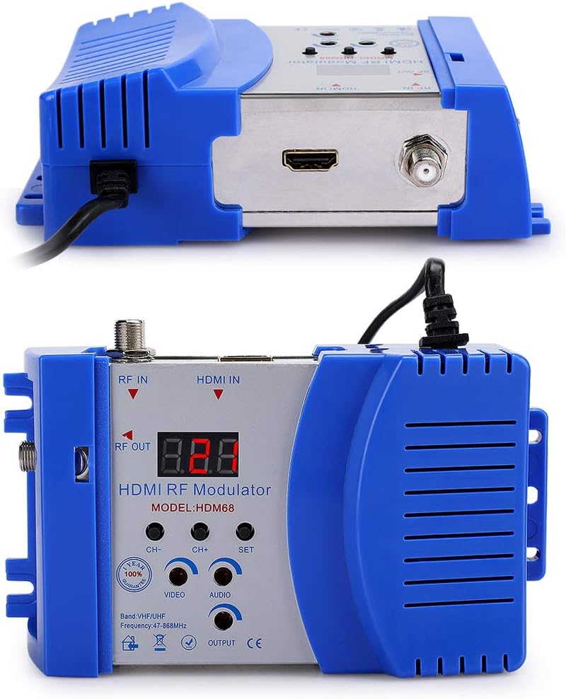 Modulatore HD, HDM68 Analogico HDMI RF VHF/UHF Frequenza Accessori per Computer Modulatore, 47-868 MHz - immagine 7