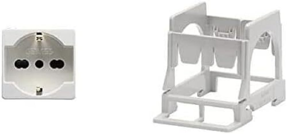 Gewiss DY01008 - Supporto DIN con Presa Schuko