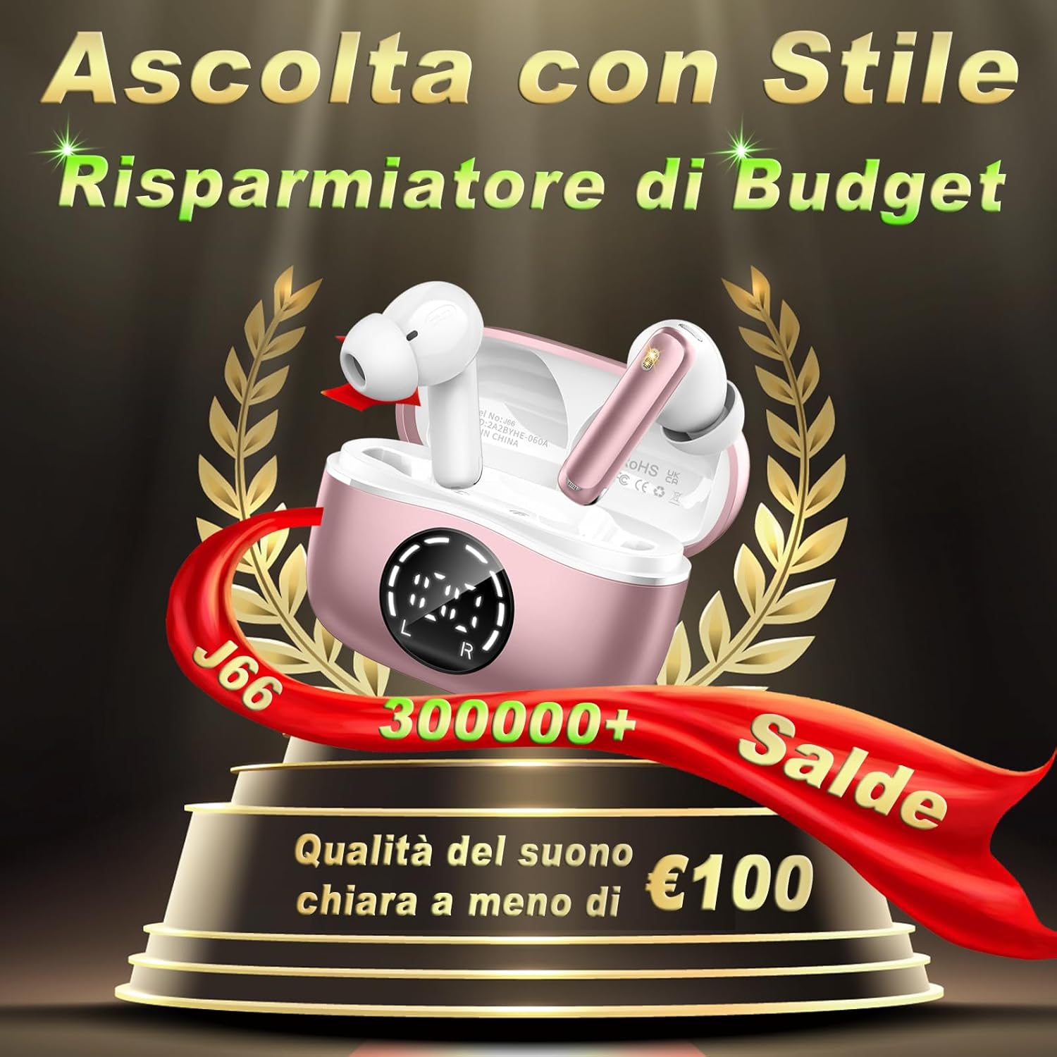 Cuffie Bluetooth 5.4 Stereo HiFi - 48 Ore, IP7 - immagine 2