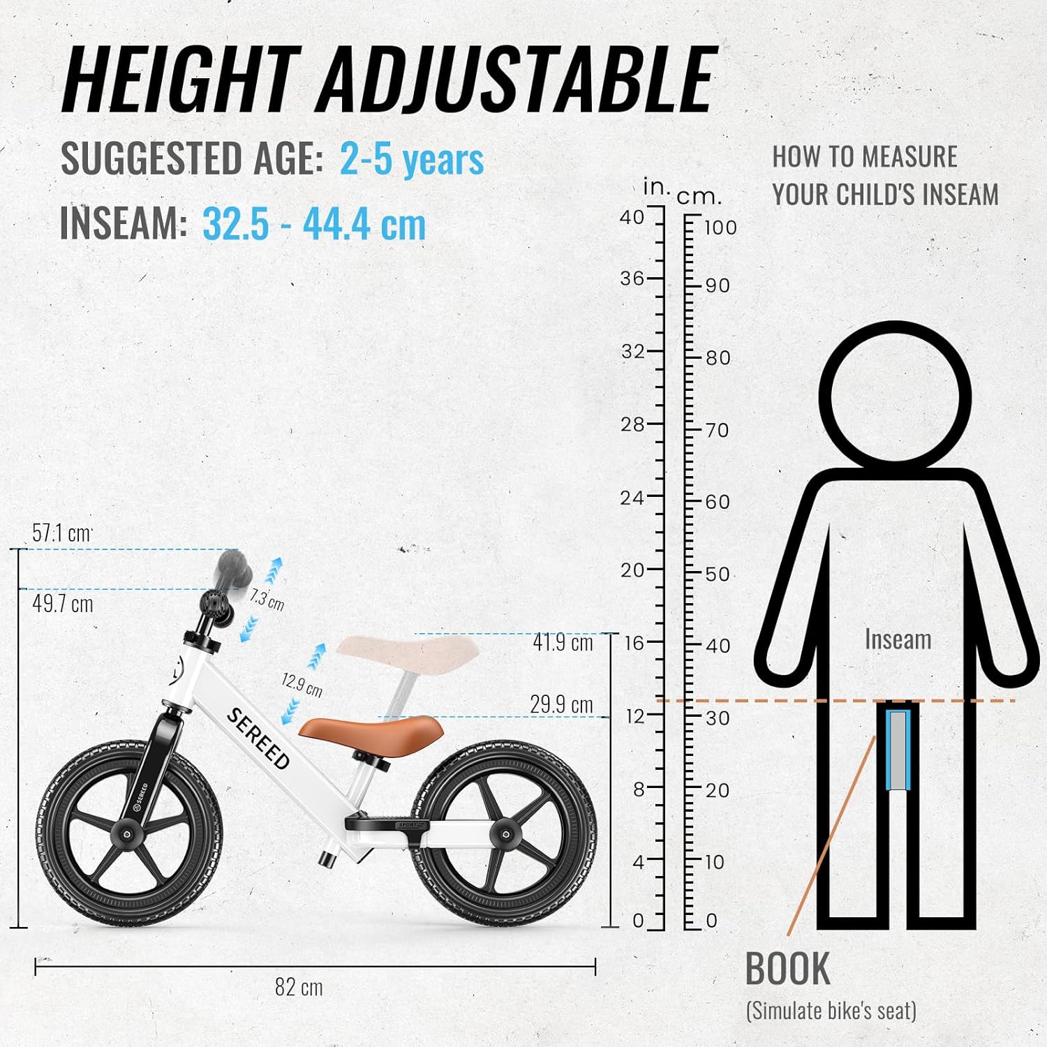 Sereed Bicicletta Senza Pedali per Bambini 2-5 Anni - immagine 3