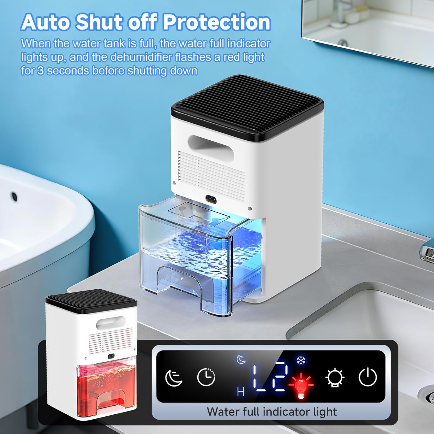 Deumidificatore Casa Muffa 2500ML Ultra Silenzioso - immagine 5