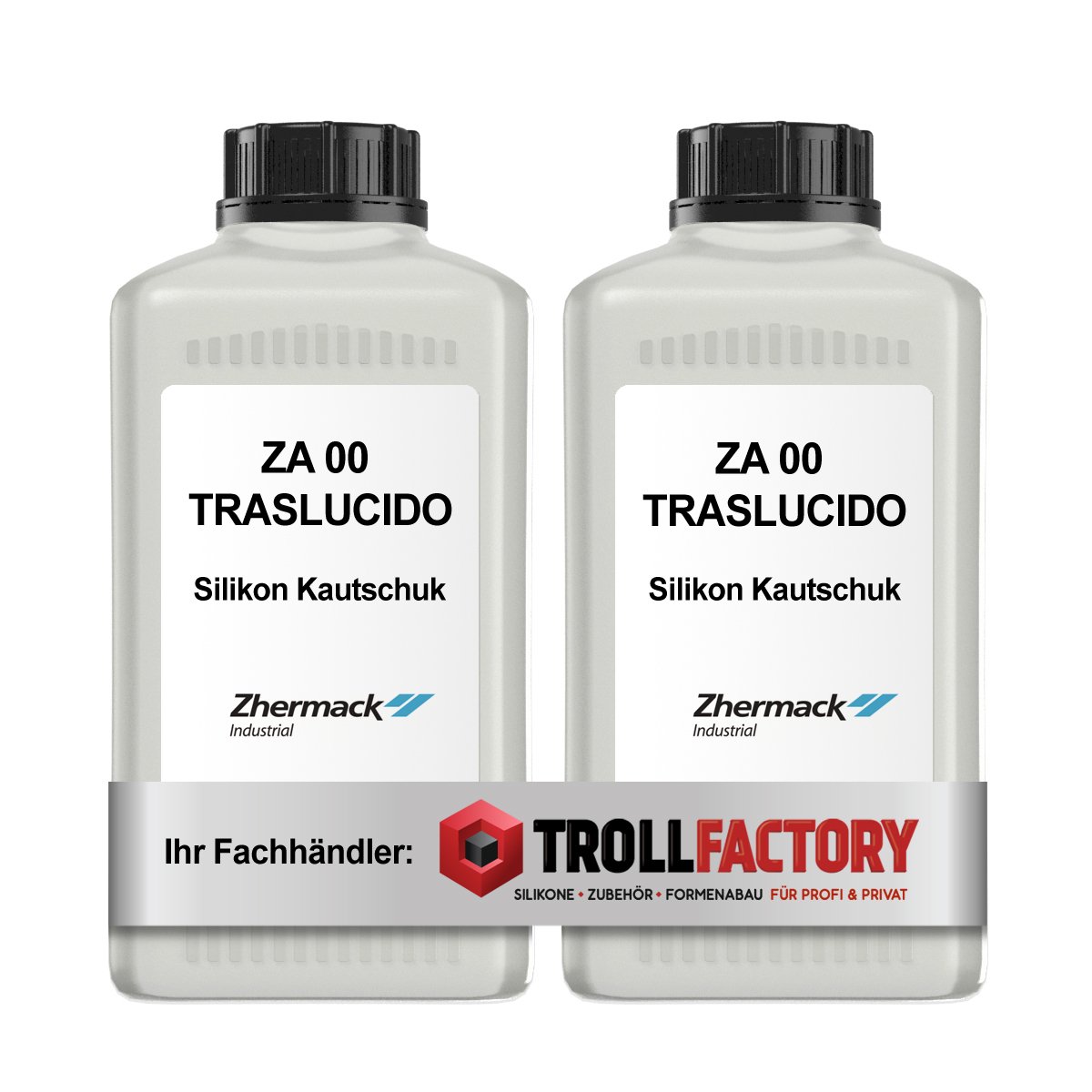 Zhermack ZA 00 - Silicone trasparente super morbido, 1:1, 2 kg