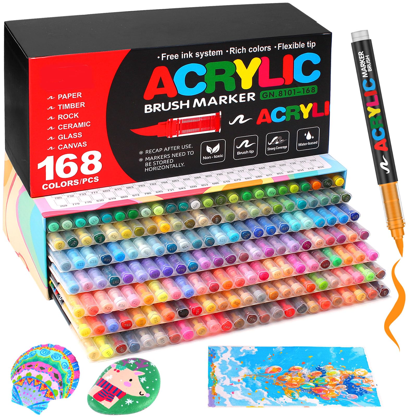 Efimeso Pennarelli Acrilici a Base d'Acqua 120 Colori