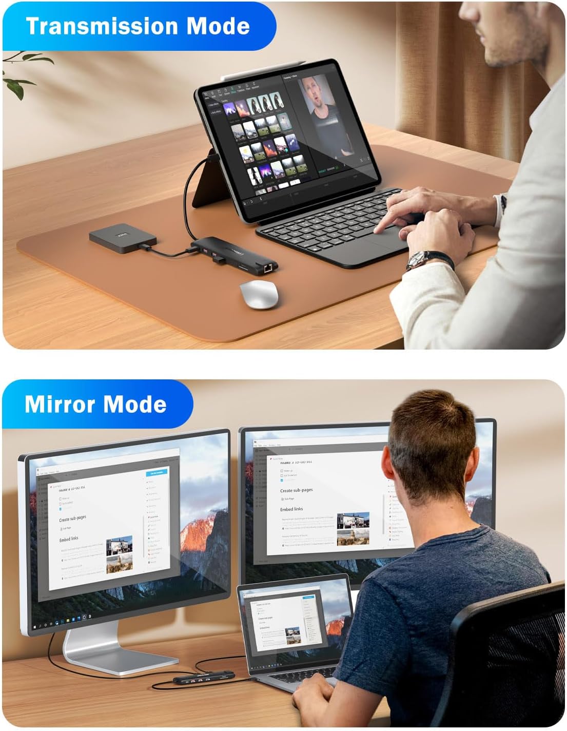 Lemorele Docking Station USB C/A 14 in 1 - 3 Display - immagine 4