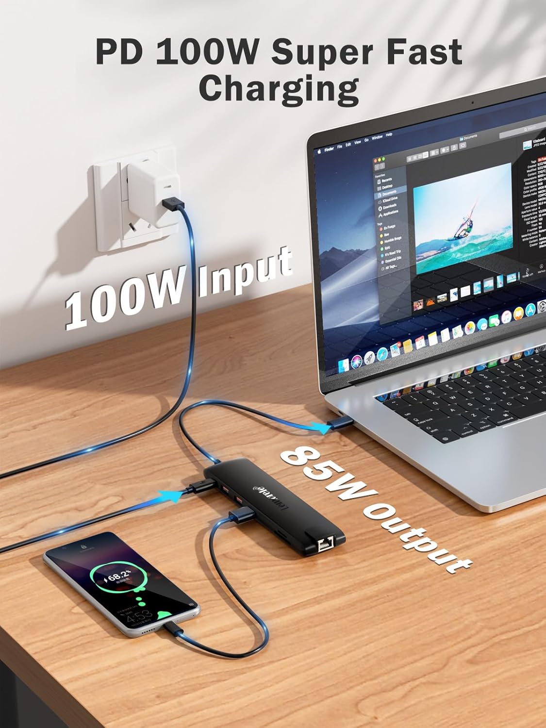 Lemorele Docking Station USB C/A 14 in 1 - 3 Display - immagine 6