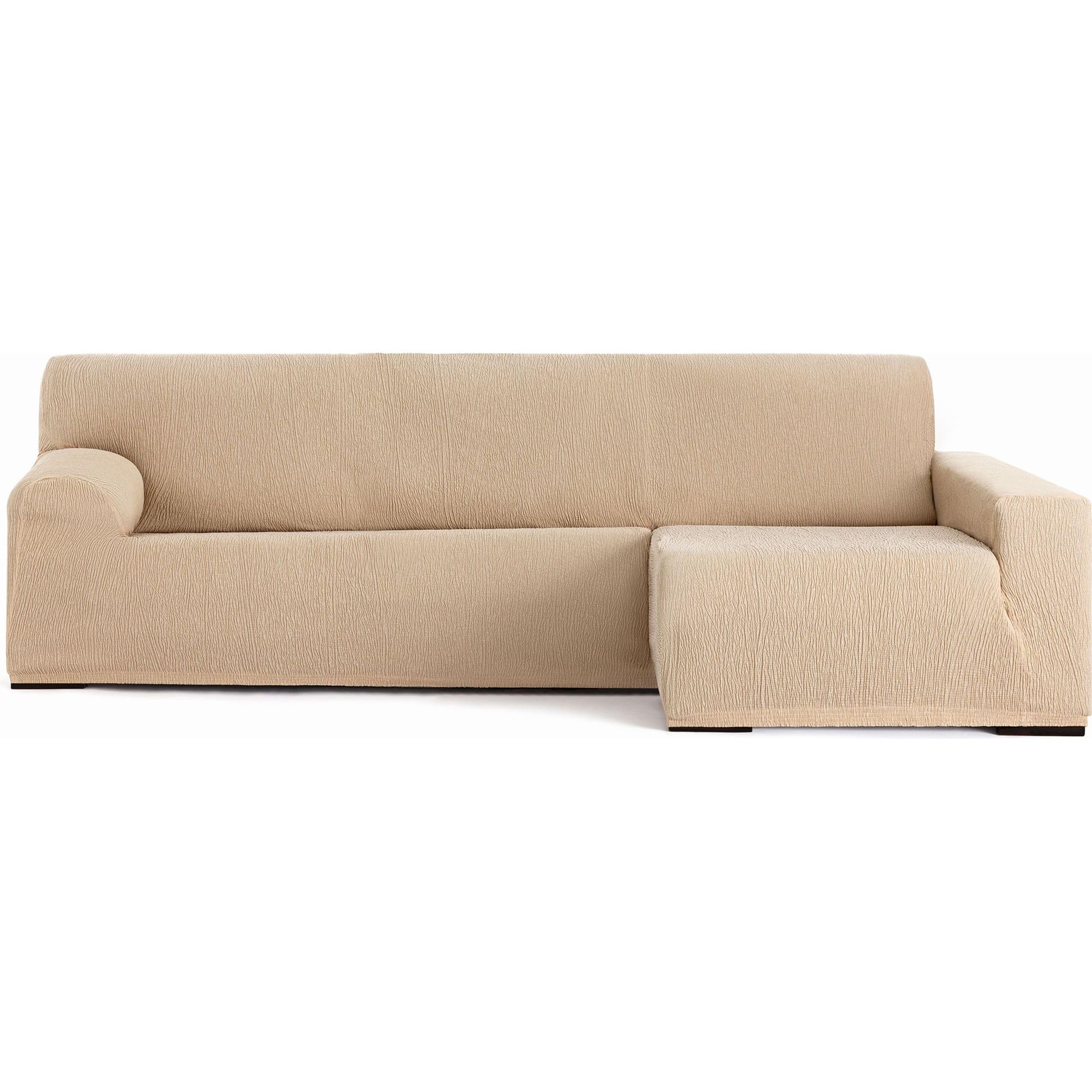 ECOMMERC3 Copridivano Chaiselong Braccio Lungo Destro, Beige