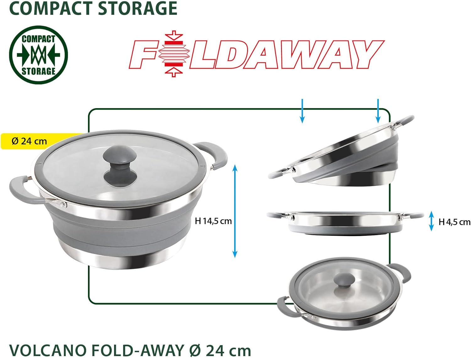 BRUNNER 0804026N Volcano Fold-Away Ø 24 cm - immagine 2