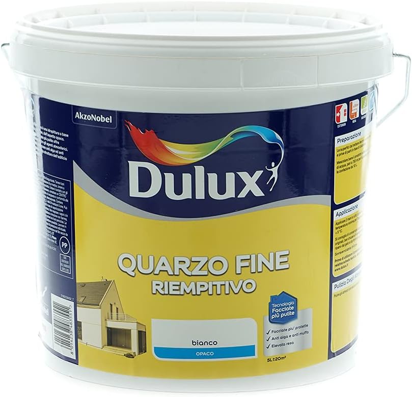 Dulux Pittura Riempitiva Quarzo Fine per Esterni 5 Litri