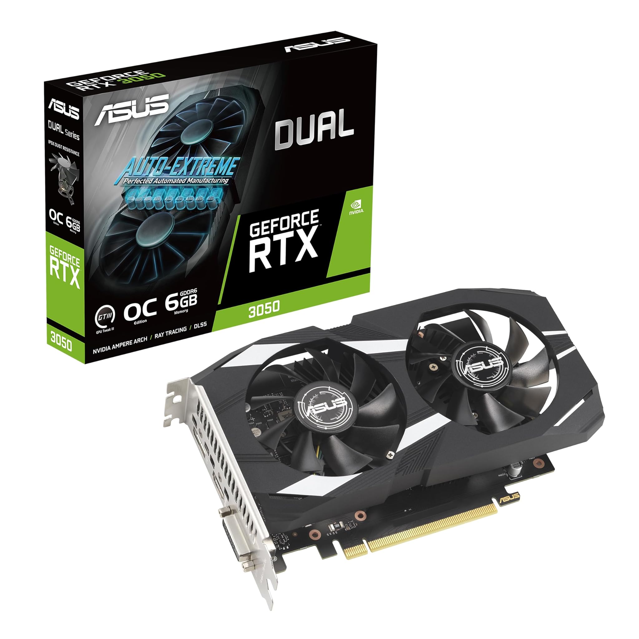 Asus DUAL NVIDIA GeForce RTX 3050 OC Edition 6 GB GDDR6