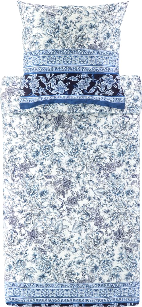 Bassetti CAPODIMONTE Biancheria da Letto Raso Cotone Blu B1