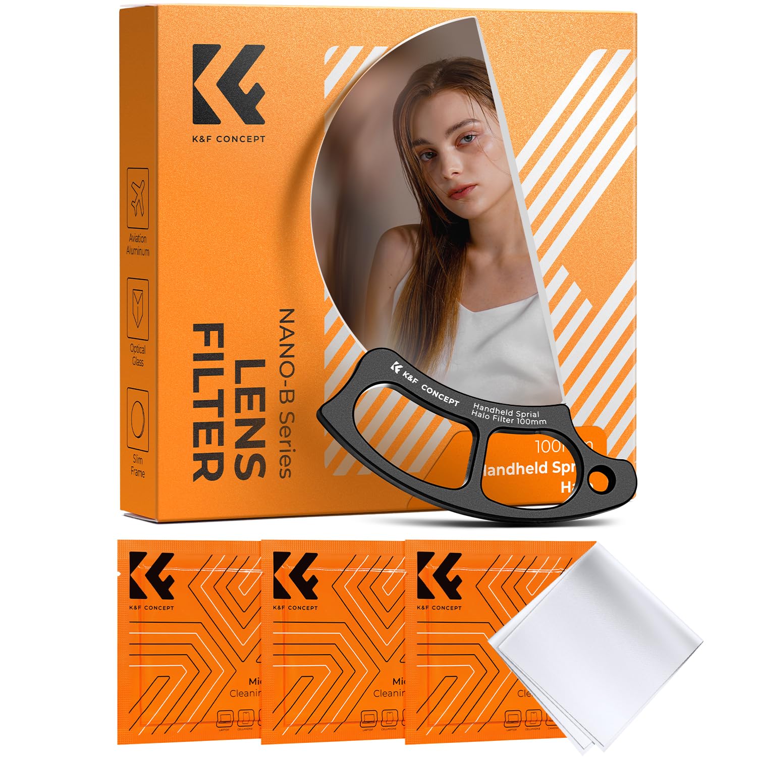 K&f Concept Nano-Bacis 100mm Filtro Spirale Halo Effetto