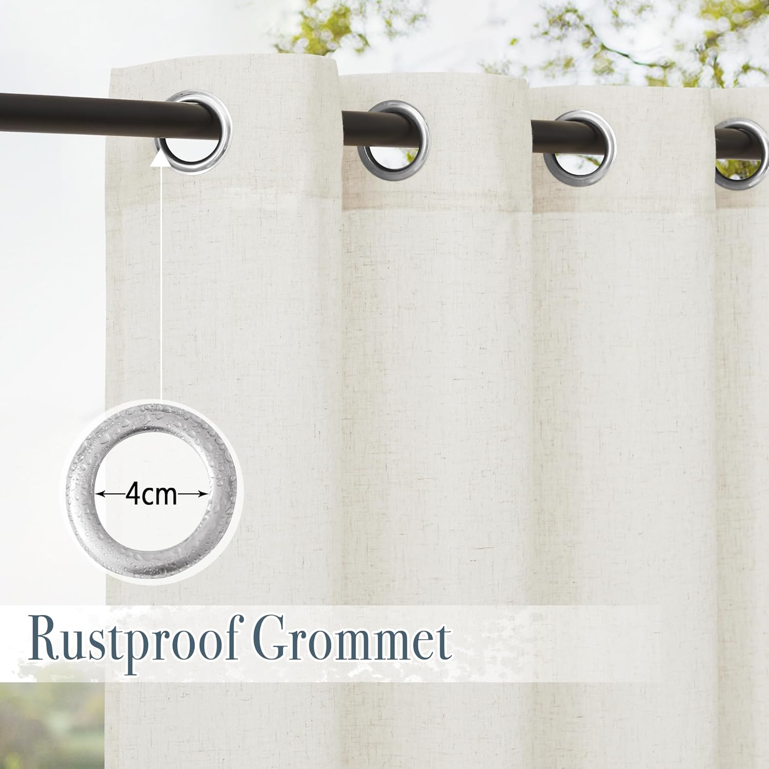 Pony Dance Tende Lino Esterno Semitrasparenti (2 Pezzi) - immagine 4