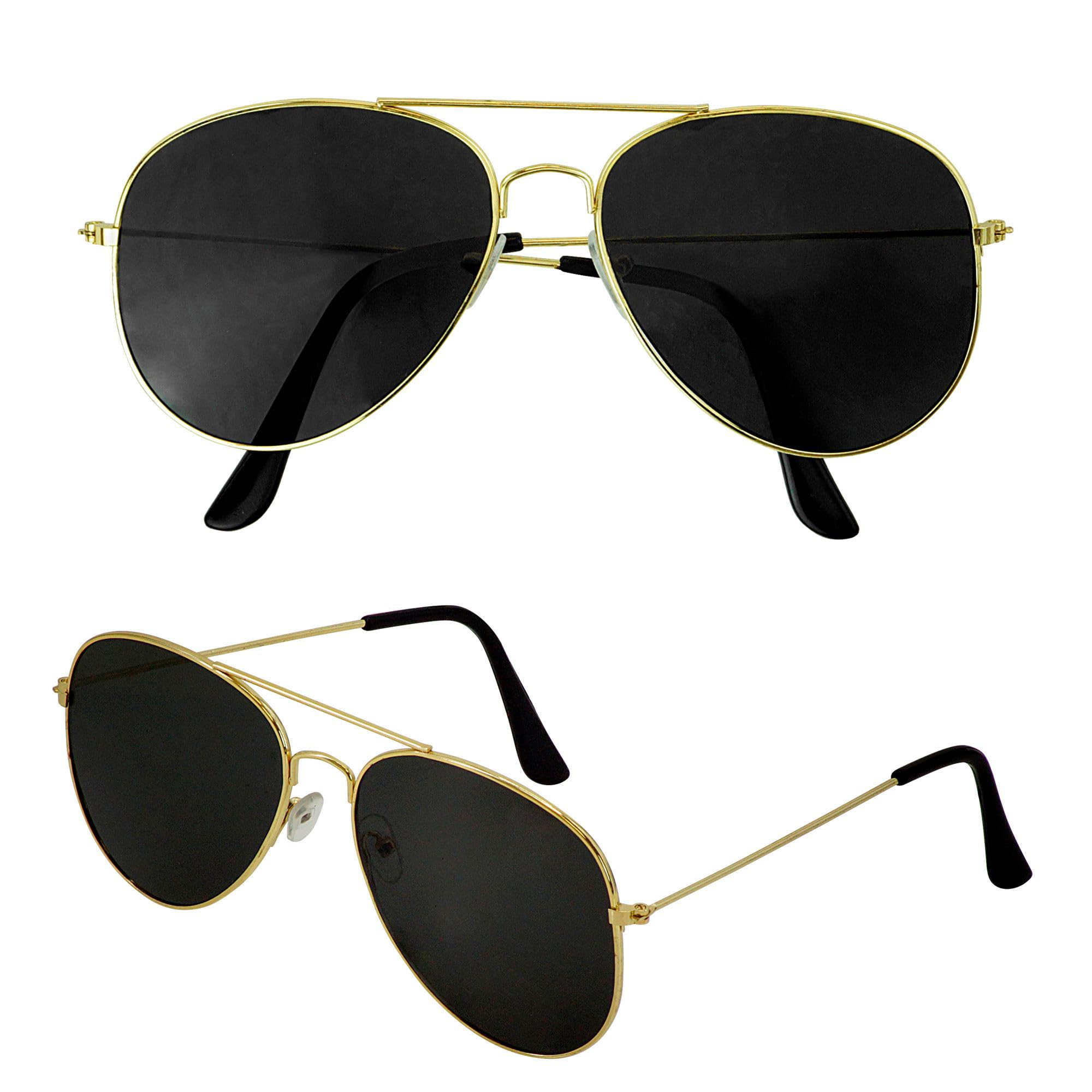 W WIDMANN MILANO Party Fashion - Occhiali con lenti colorate, occhiali da aviatore, accessorio per festa a tema anni '80, carnevale