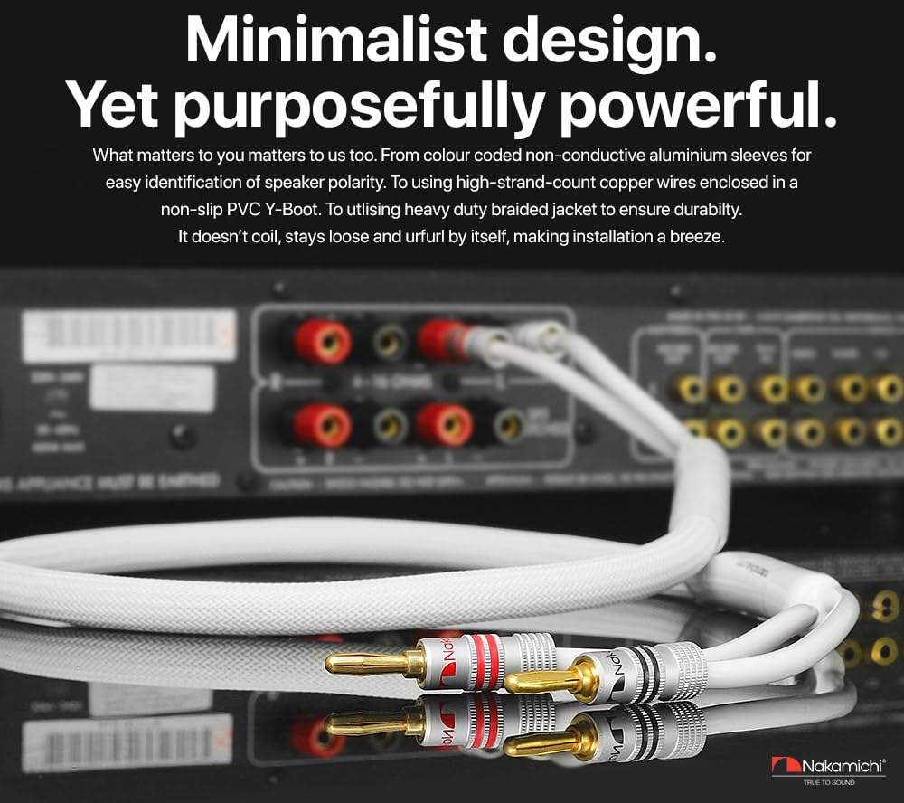 Nakamichi Excel Series Connettore Banana 24k Oro, Bianco - immagine 2