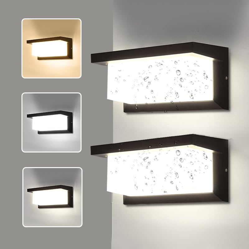 Yicale 2 Pezzi Luce da Parete Esterna/Interna 18W IP65