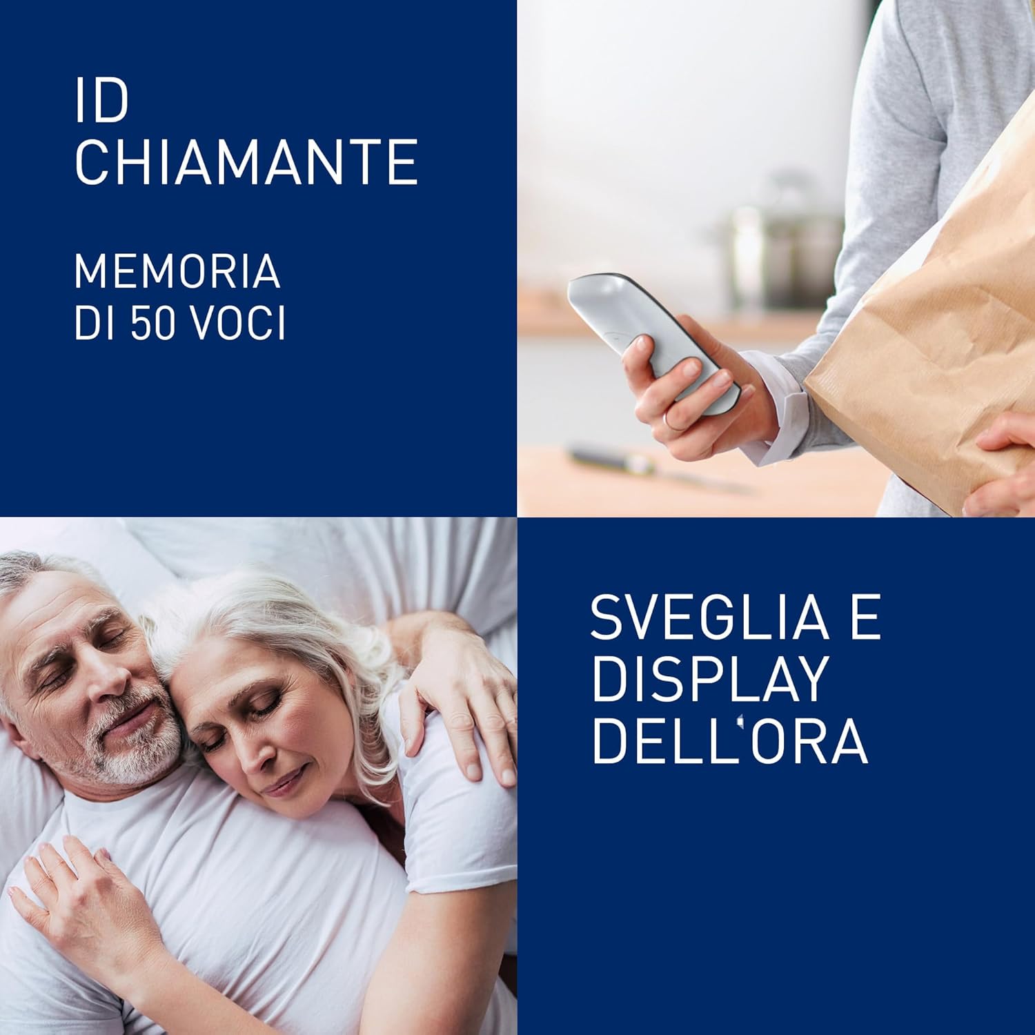 Panasonic KX-TG1611JTW Telefono Cordless Digitale, Bianco - immagine 4