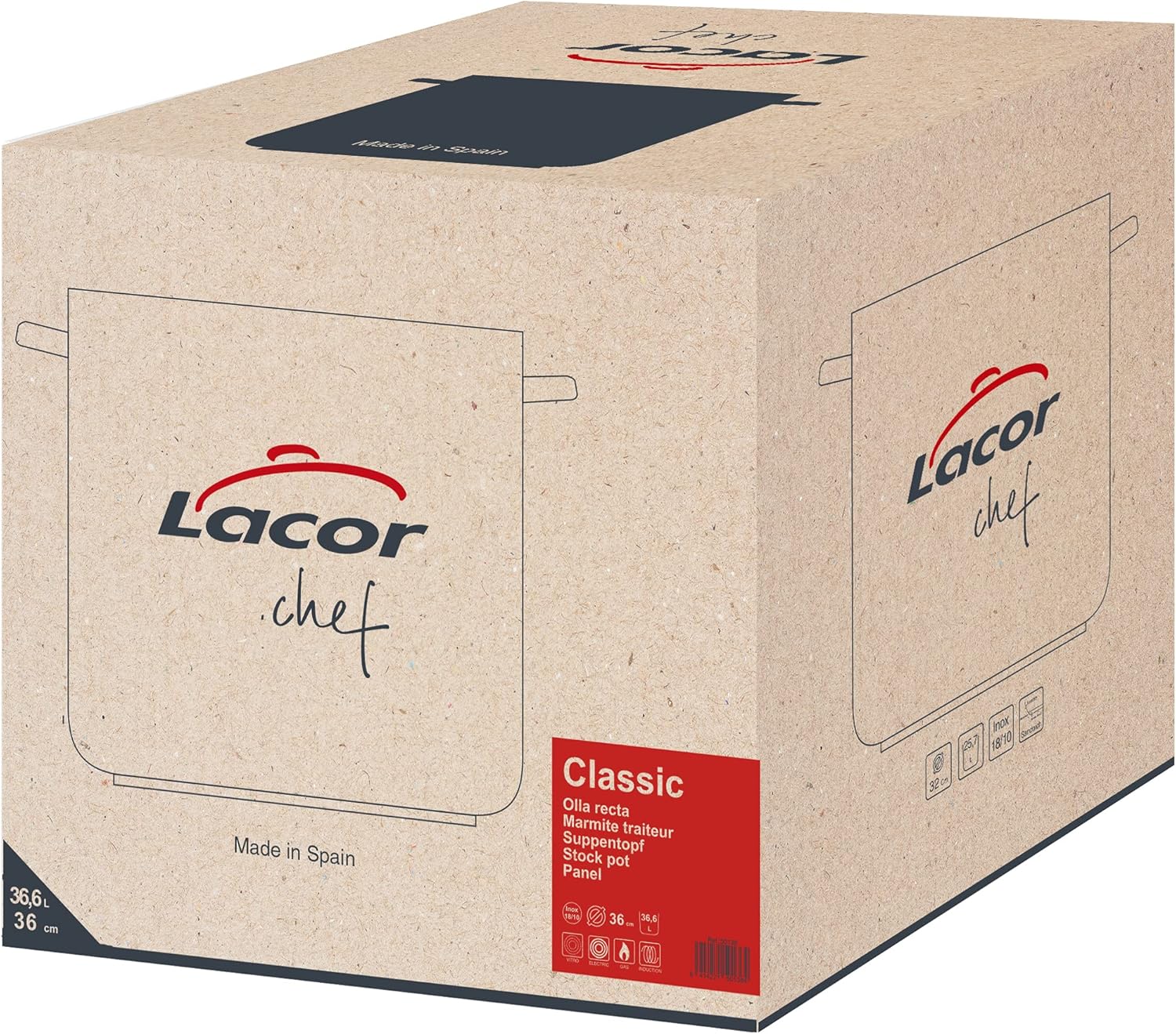 Lacor, Pentola grande per zuppe, per catering, 36 cm - immagine 6