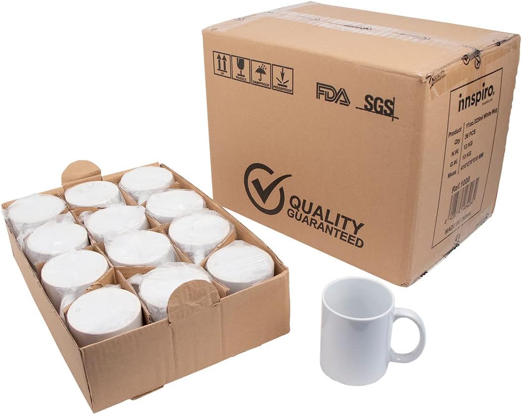 Innspiro Tazze Ceramica Bianca 325 ml - Scatola 36u
