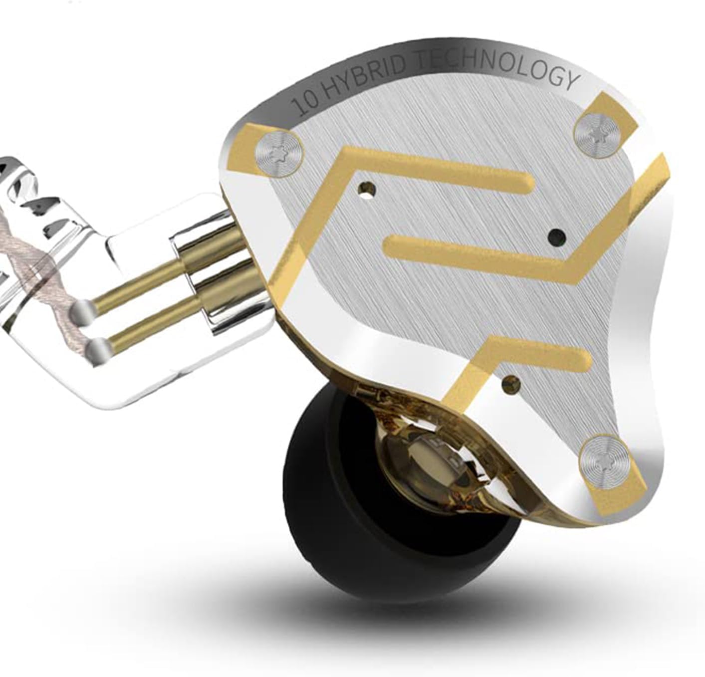 Yinyoo KZ ZS10 Pro IEM - Cuffie Five Driver, Oro Brillante - immagine 1