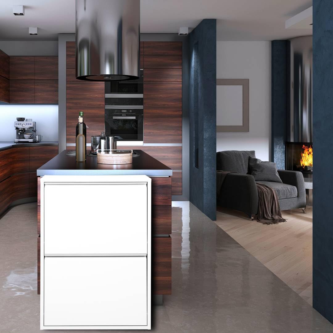 Dmora Aller - Pattumiera Differenziata Salvaspazio, Bianco