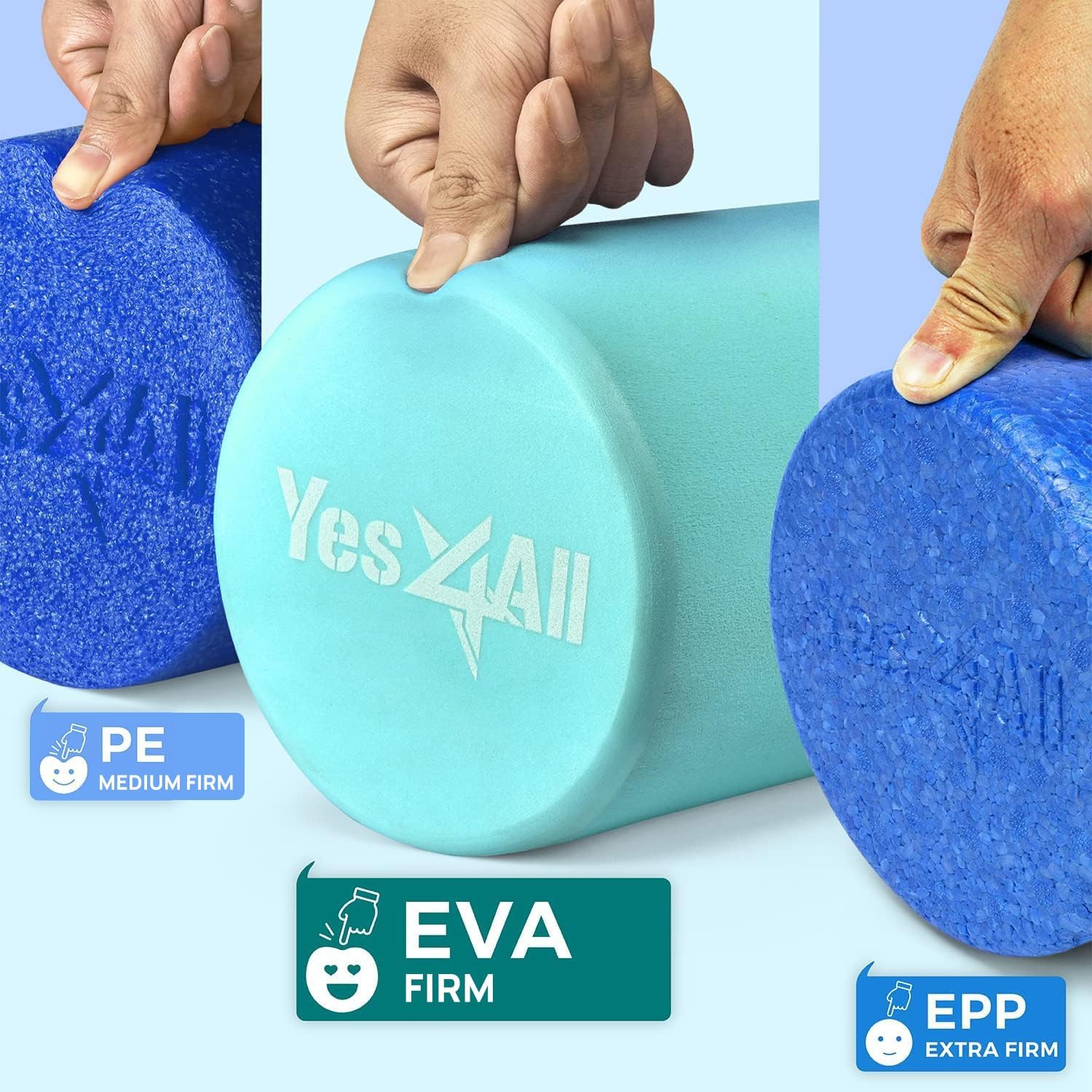 Yes4all Rullo Schiuma EVA Rigido per la Schiena - immagine 2