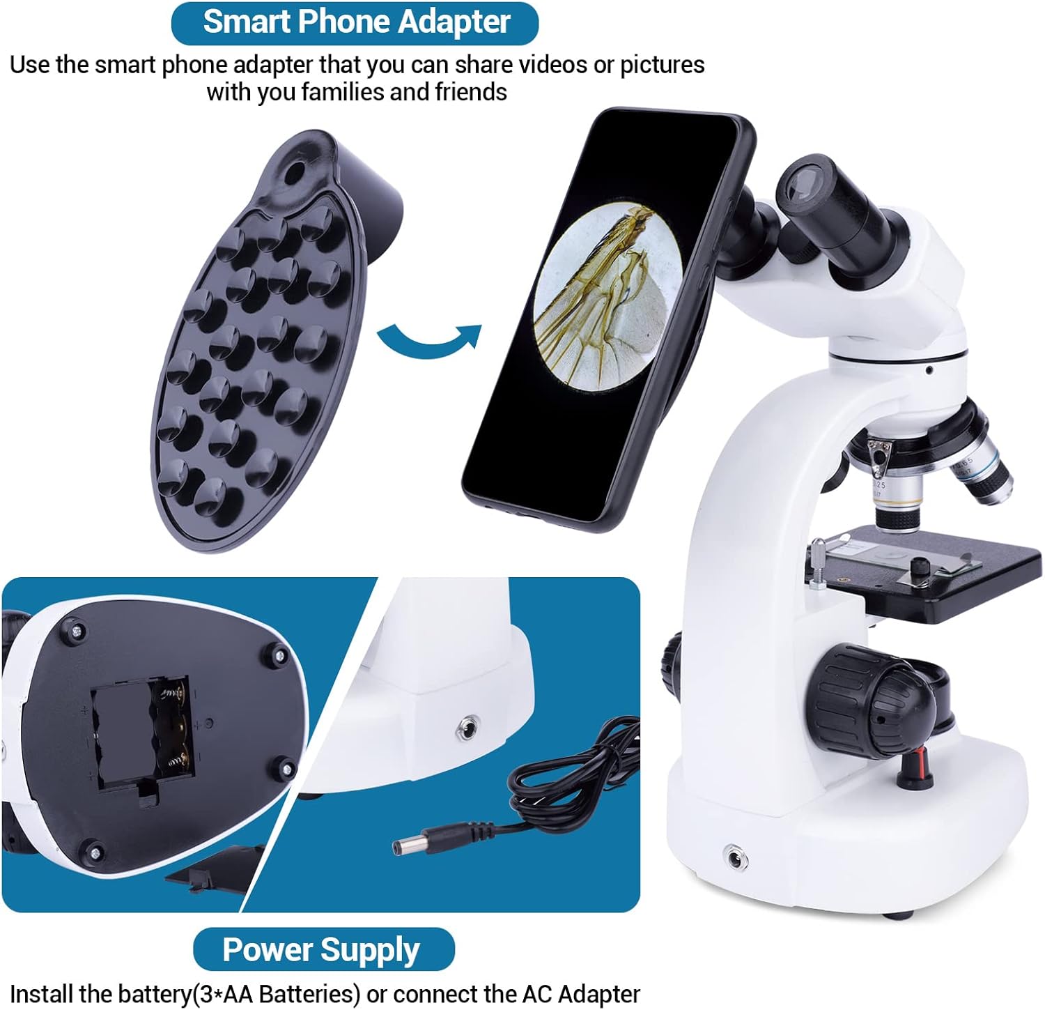Microscopio Binoculare Composto 40X-1000X - immagine 4