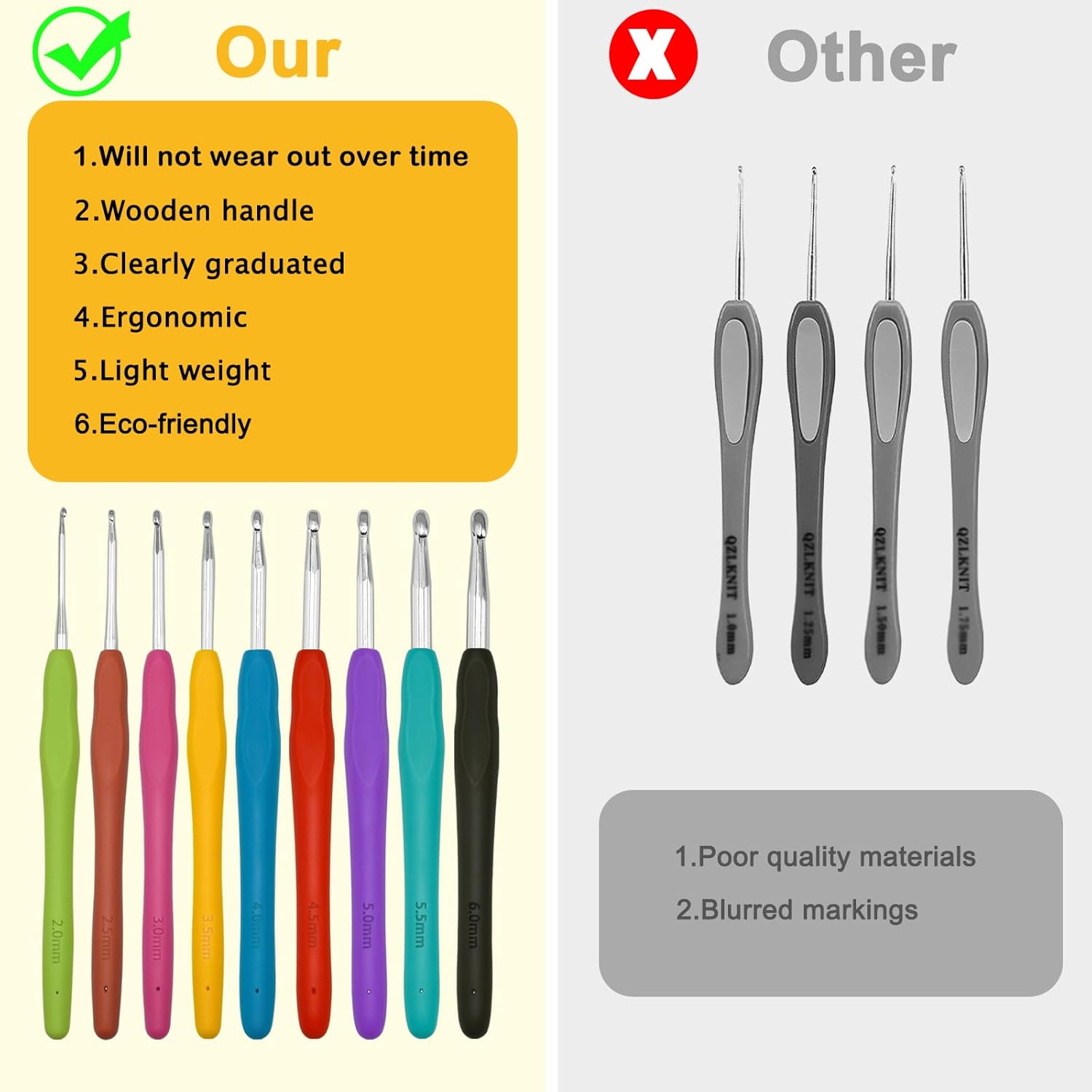 Gigmeta Set 14 Ganci Uncinetto con Manici Ergonomici - immagine 3