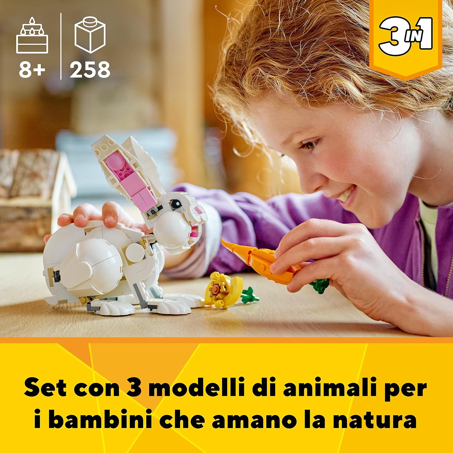 Lego Creator Coniglio Bianco - Set 3 in 1 per 8+ Anni - immagine 2