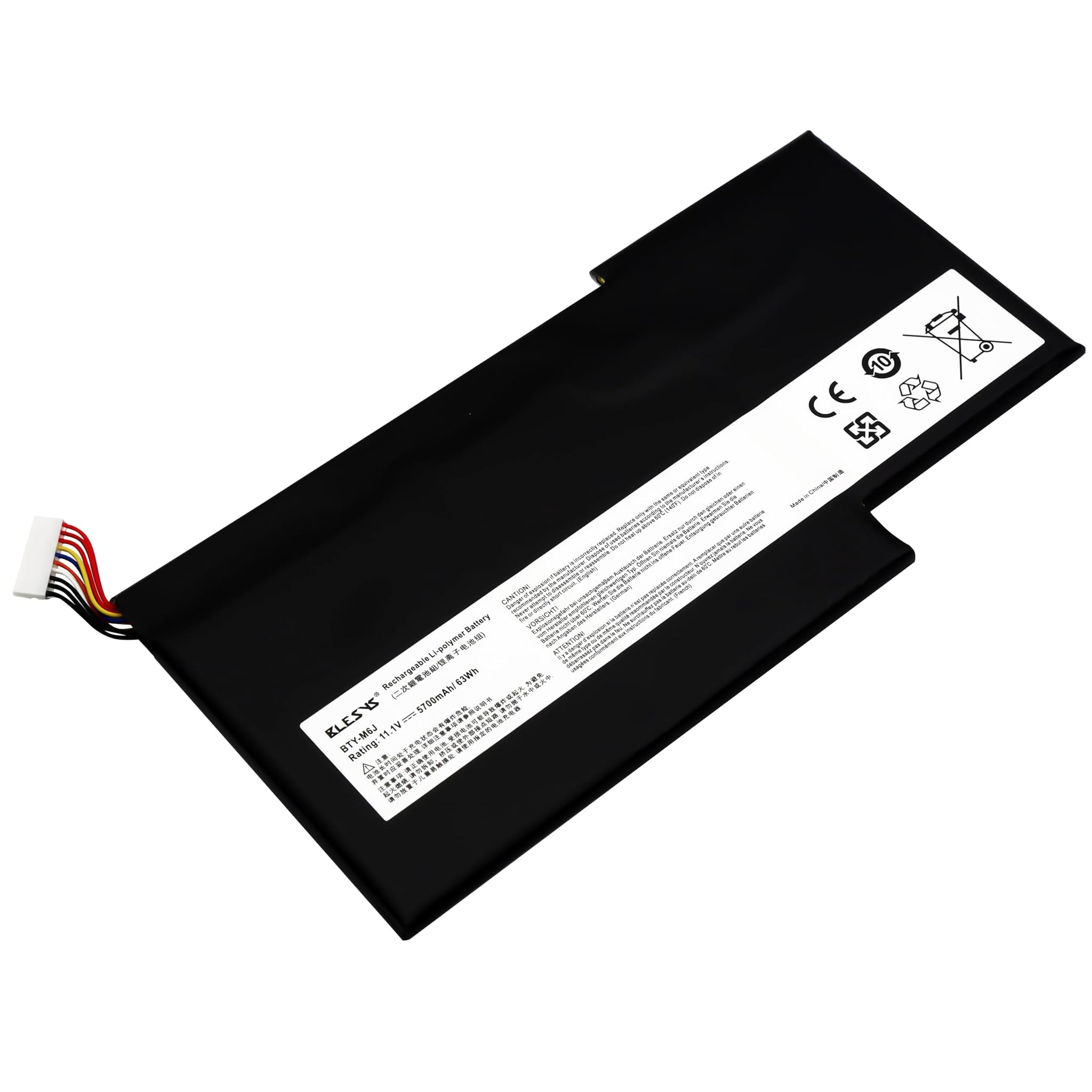 Blesys Batteria BTY-M6J per MSI GS63, GS63VR, GS73, GS73VR