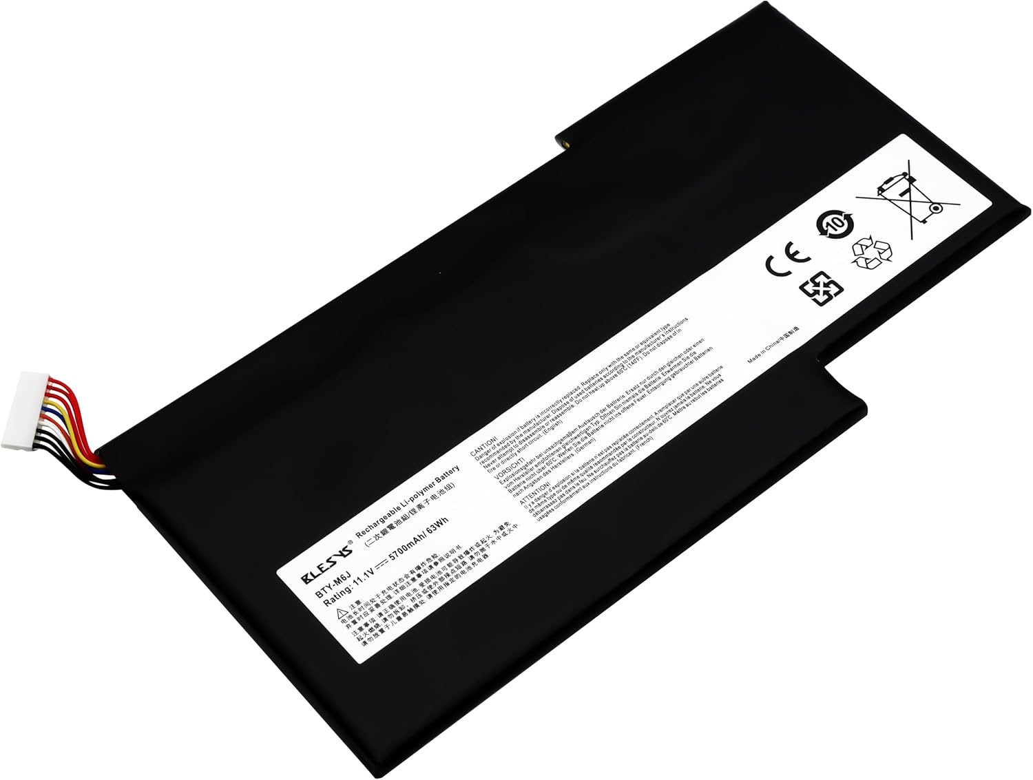 Blesys Batteria BTY-M6J per MSI GS63, GS63VR, GS73, GS73VR - immagine 1