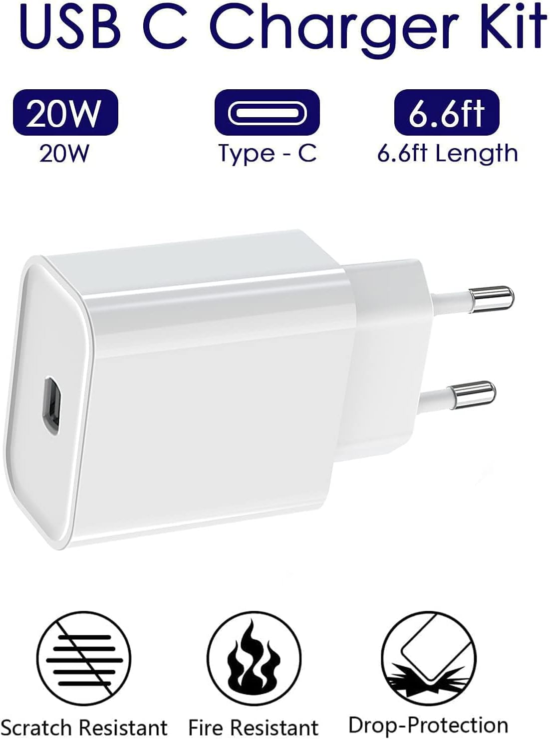 Caricatore iPhone USB-C 20W Rapido Certificato MFi PD 3.0 - immagine 3