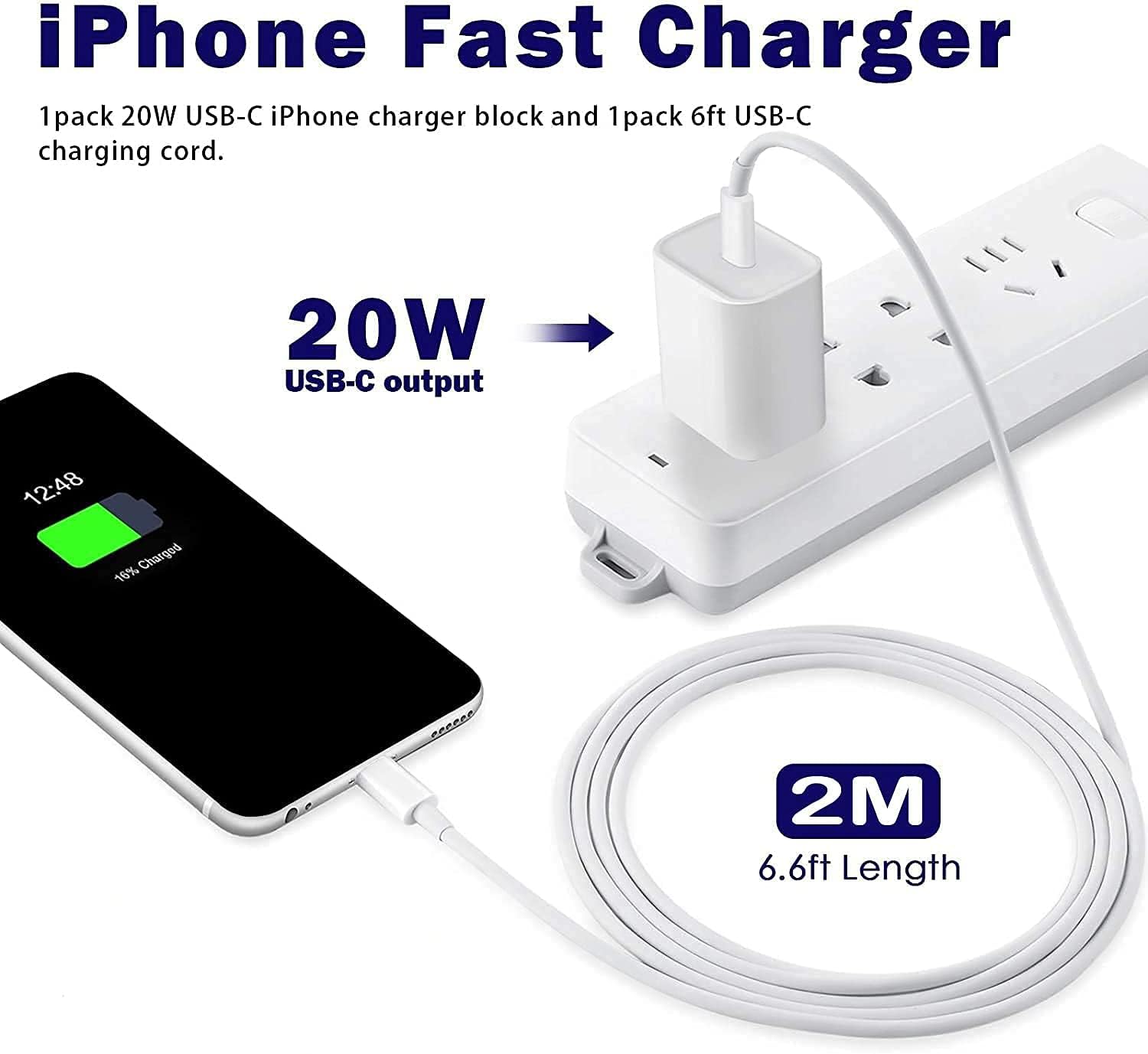 Caricatore iPhone USB-C 20W Rapido Certificato MFi PD 3.0 - immagine 4