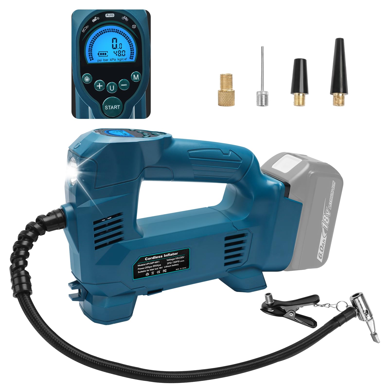 Powarobor Compressore ad Aria 18V 10.34 bar Automatico