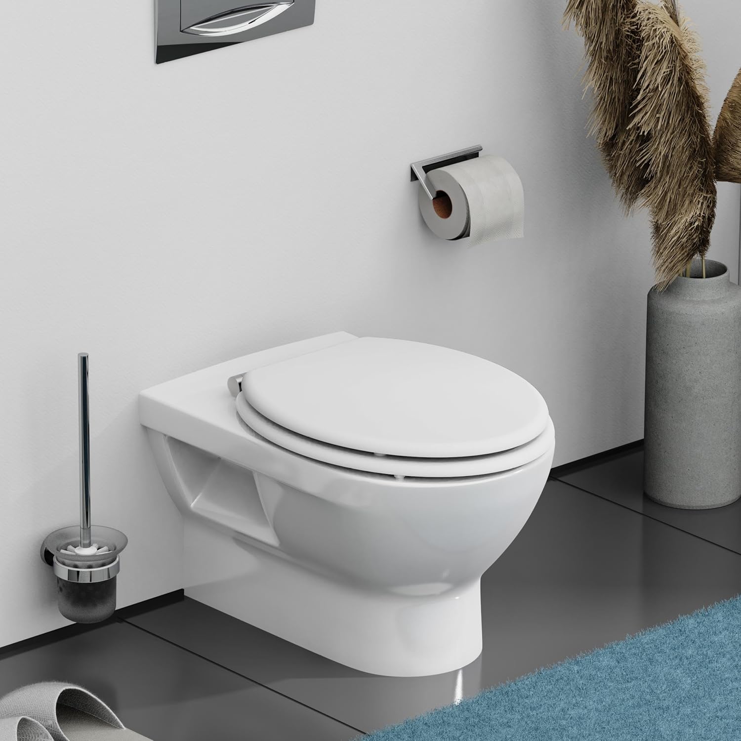 Schütte 84100-A Coperchio WC con Anima in Legno, Bianco - immagine 6
