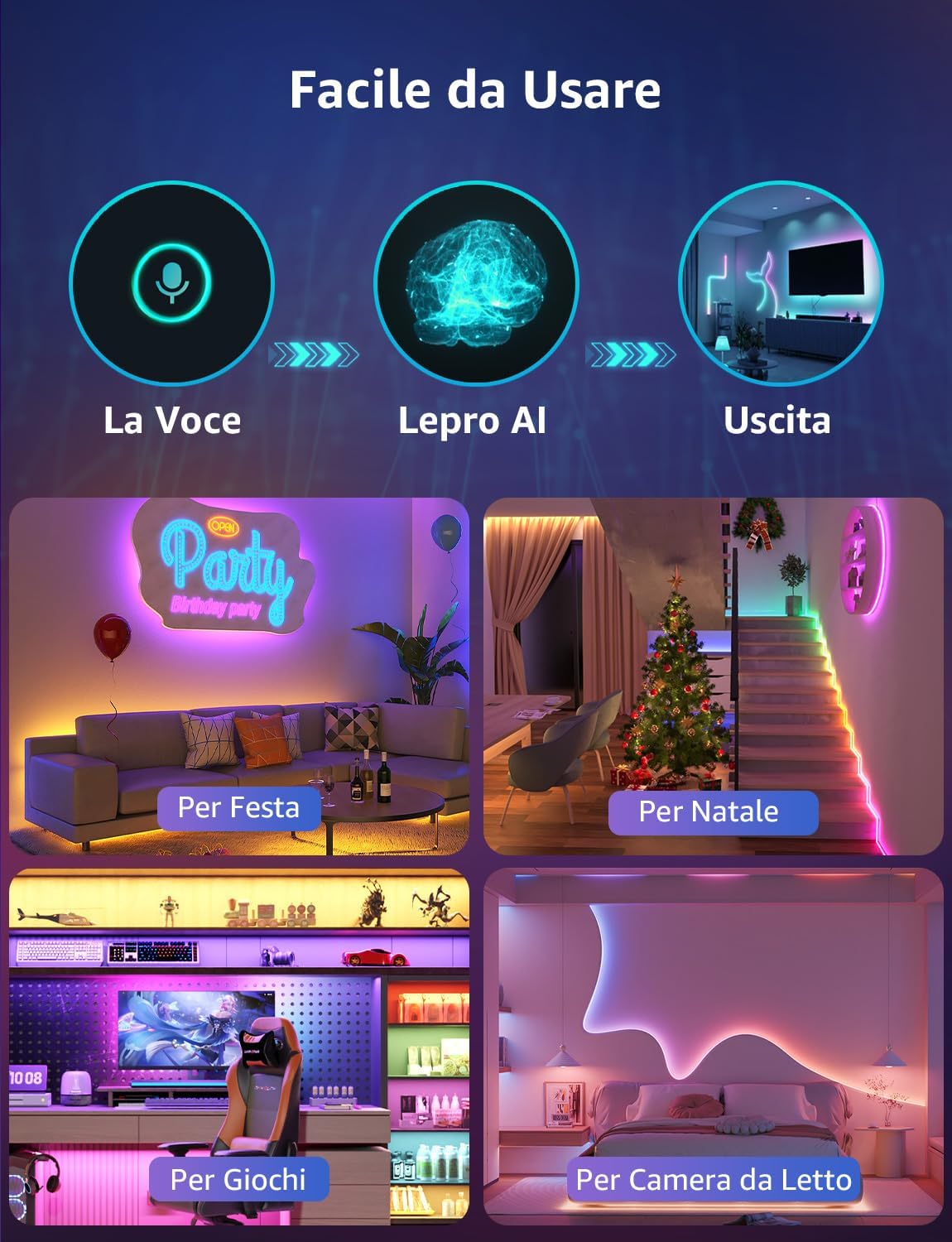 Lepro S1 AI Smart Striscia LED 20M - immagine 3