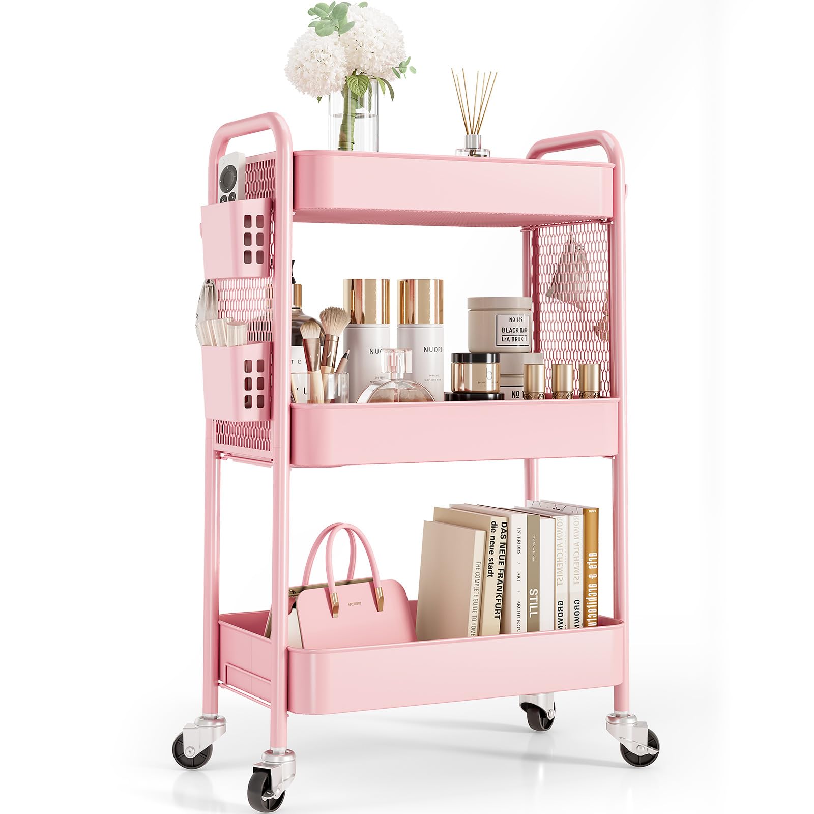 Urackify Carrello Portaoggetti in Metallo a 3 Livelli