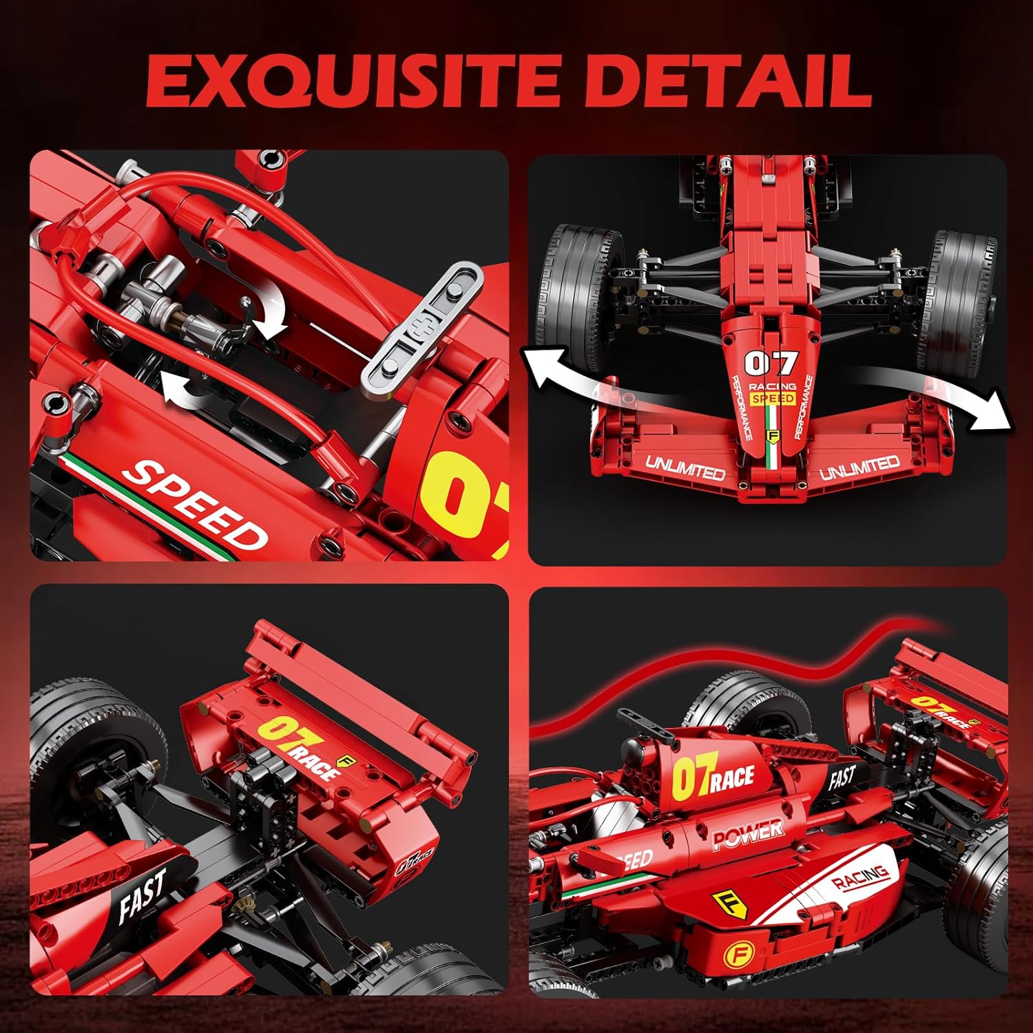 Reobrix F1 - Kit Auto Tecnica Formula 1 1:8 Statica - immagine 4