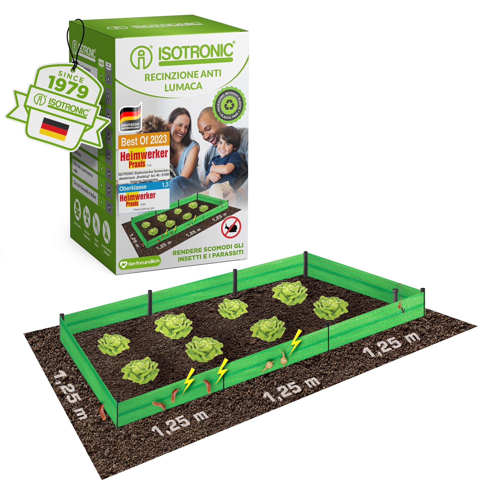 ISOTRONIC Recinzione Elettrica Anti-Lumache 10 Metri