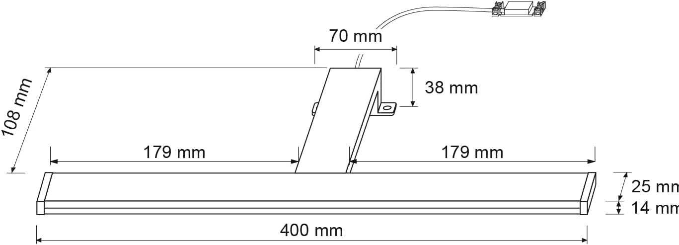 Sebson LED Lampada da Specchio per Bagno 40cm con Interruttore - immagine 4
