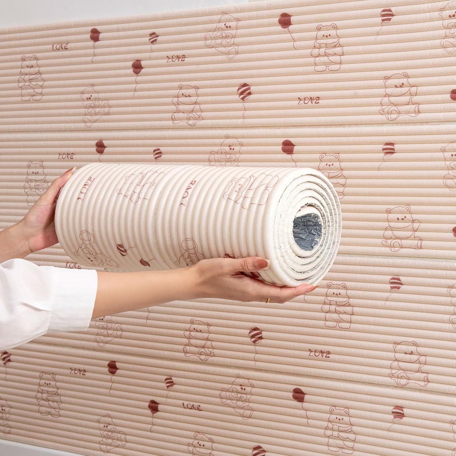 Cuscino Parete Autoadesivo 200cm, Orso - immagine 6