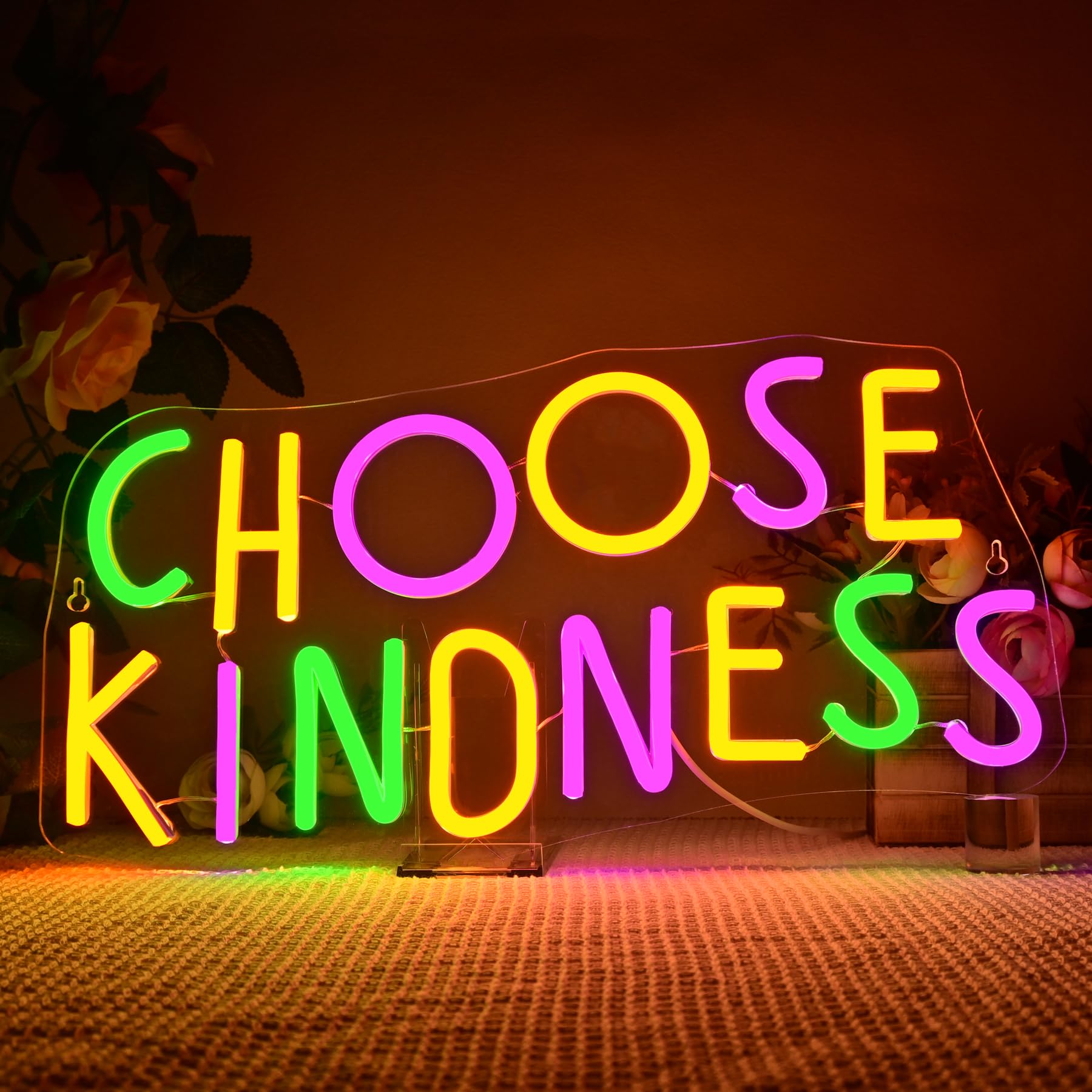 Wanxing Choose Kindness Neon - Decorazione Murale LED