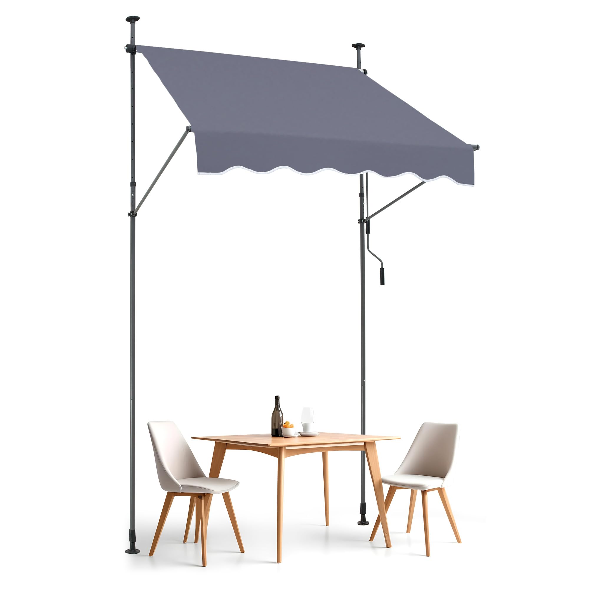 Vevor Tenda da Terra Retrattile 150x120cm, Grigio