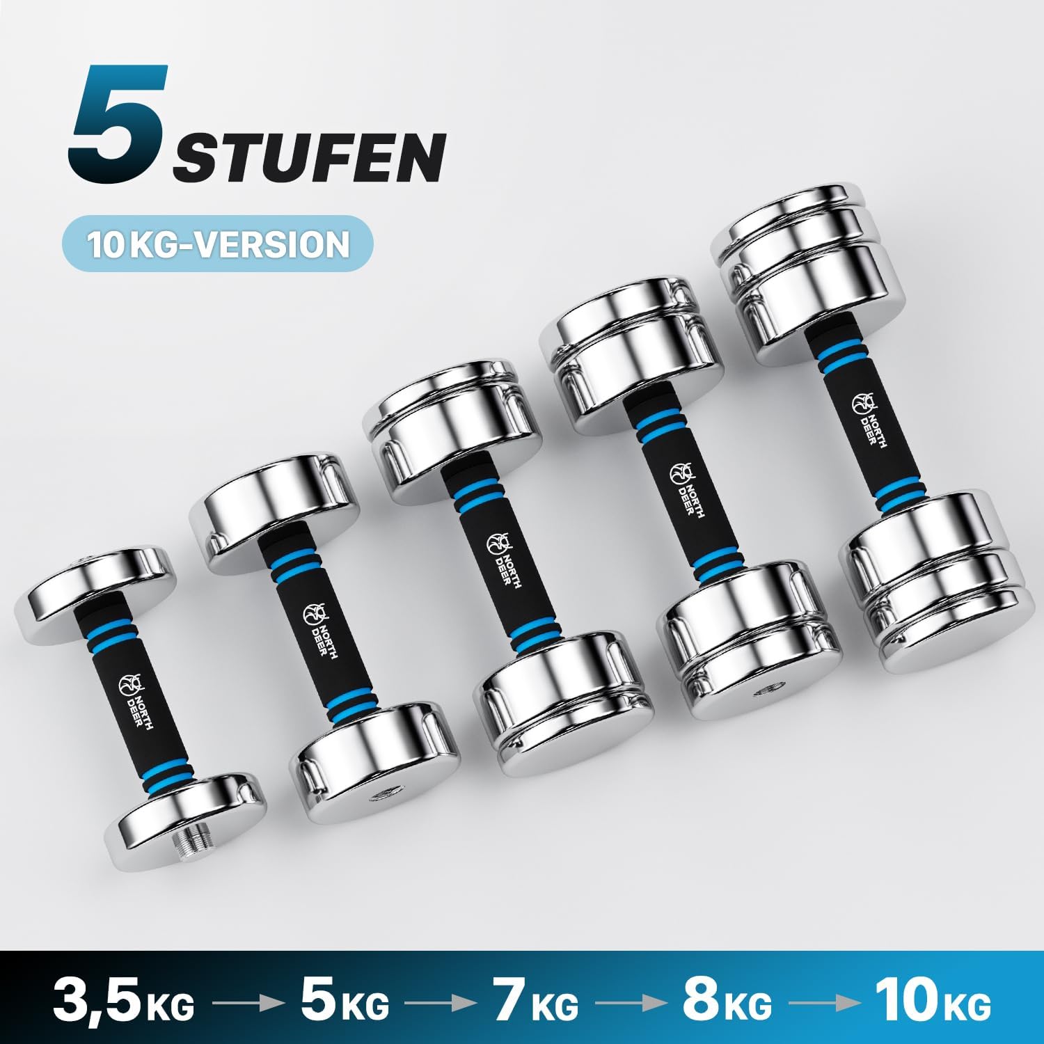 Northdeer Manubri Regolabili in Acciaio Cromato - immagine 4