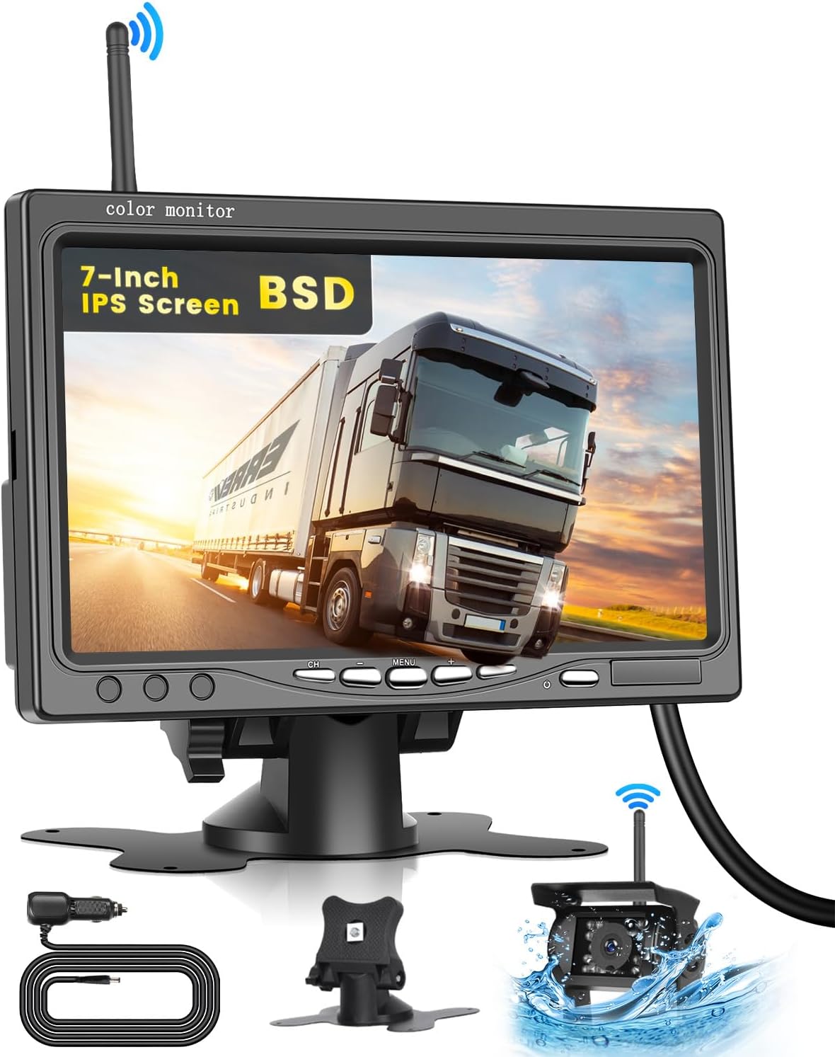 Ohradio Kit Telecamera Retromarcia Wireless 7" IPS - immagine 1