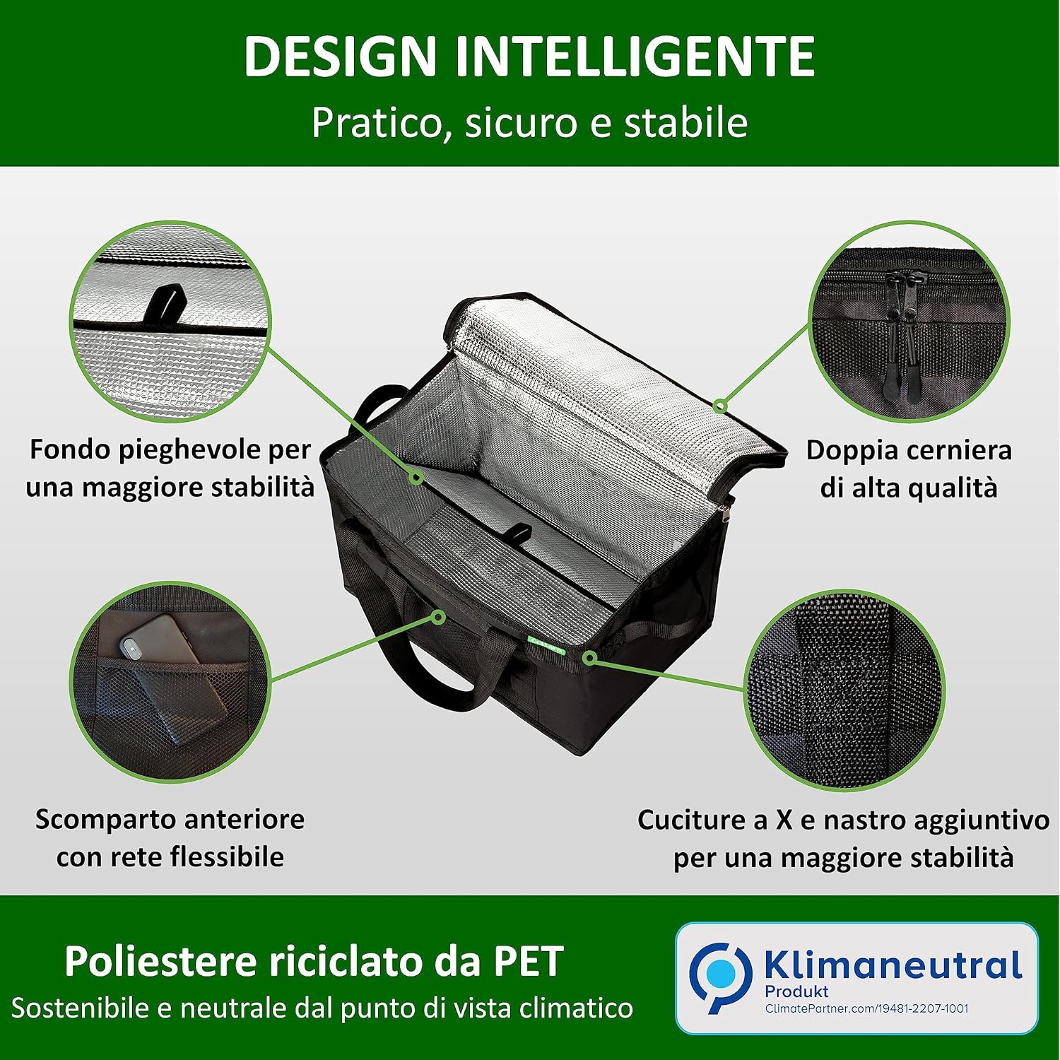 Borsa Termica Pieghevole di Alta Qualità - 2 Pezzi - immagine 5