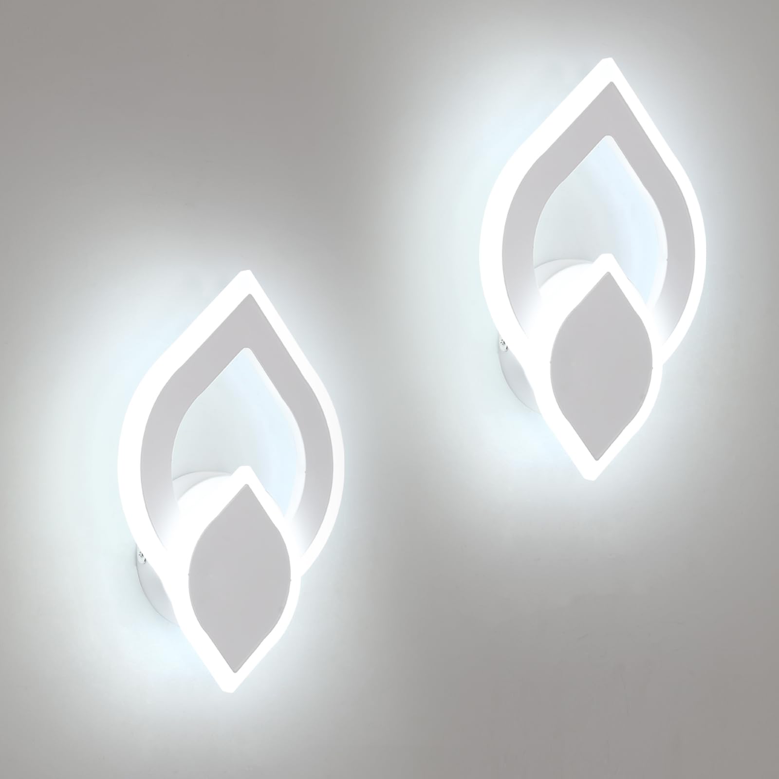 Mckalen Applique da Parete Interno LED 16W 6500K, Bianca