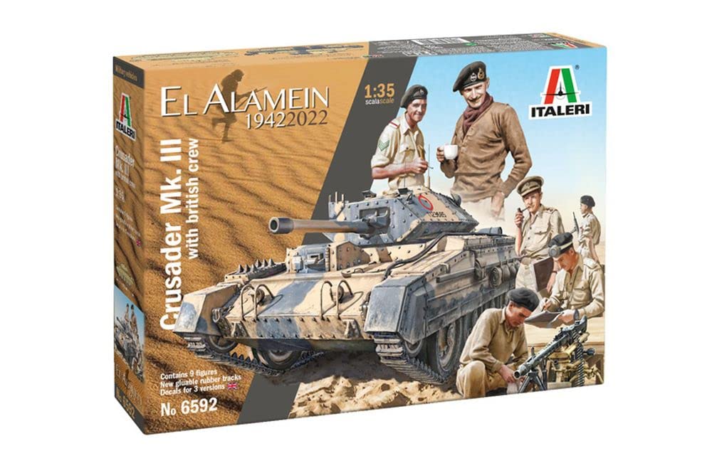 Italeri-6592 Crusader MK.II with British Crew El Alamein