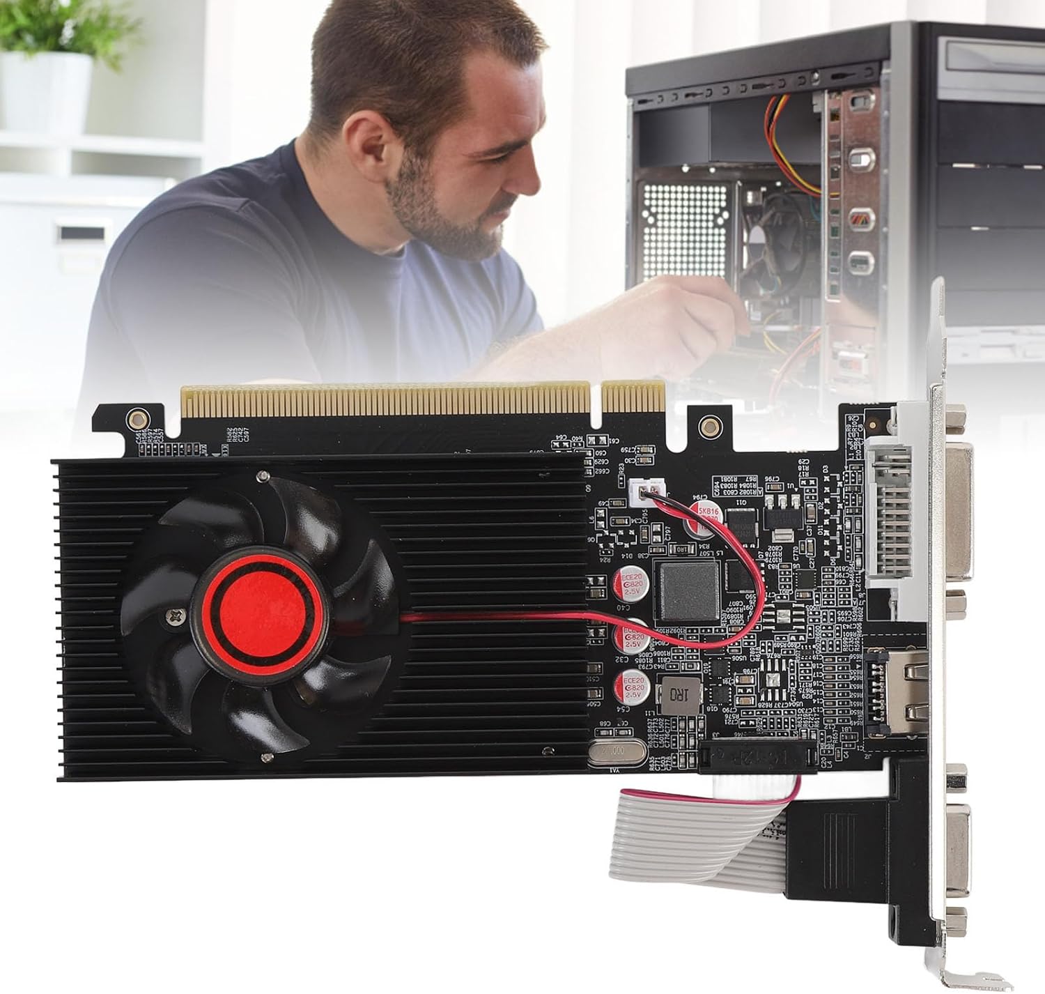 Scheda Grafica GT 610 2GB DDR3 con Ventole Silenziose - immagine 4