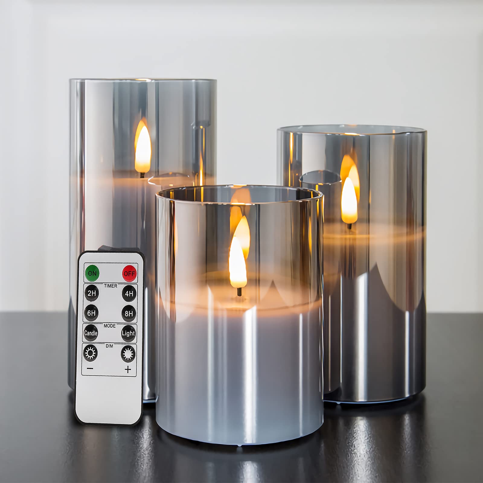 Eywamage Candele Tremolanti LED Senza Fiamma 3pz